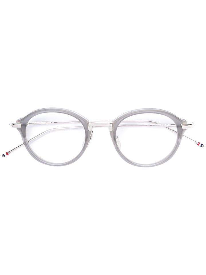 Thom Browne Eyewear Round Shaped Glasses - Grey