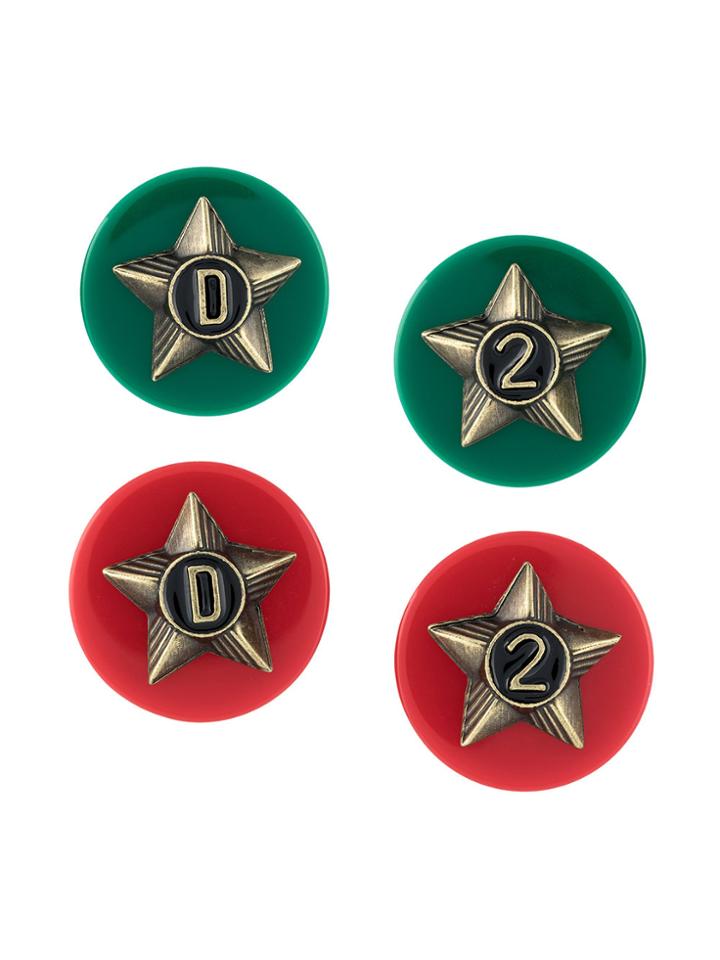 Dsquared2 Star Earrings - Green