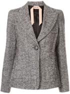 Nº21 Chevron Knit Blazer - Grey
