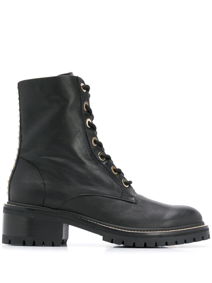 Dorothee Schumacher Studded Lace-up Boots - Black