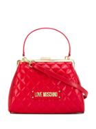 Love Moschino Diamond Quilt Tote Bag - Red