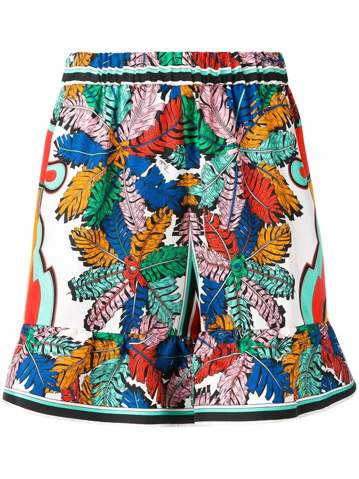 Emilio Pucci - Elasticated Waistband Printed Shorts - Women - Silk - 40, Silk