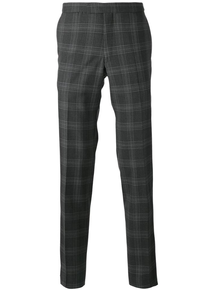 Fashion Clinic Timeless Plaid Tailored Trousers - Grey