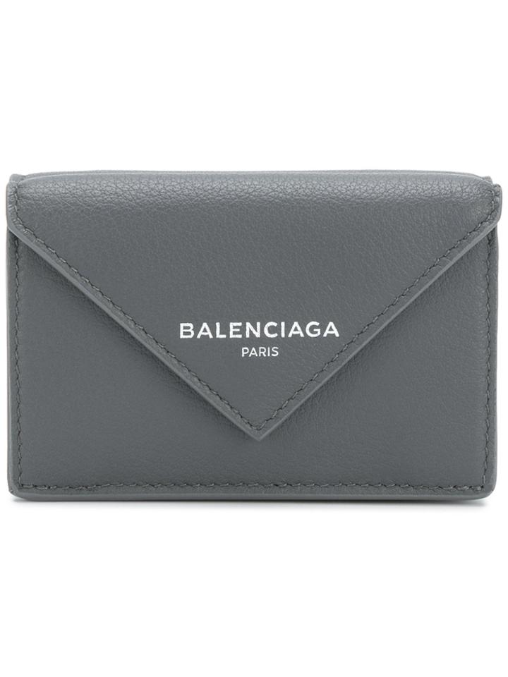 Balenciaga Bal Papier Mini Wallet - Grey