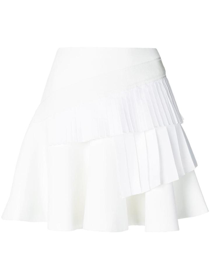 Victoria Victoria Beckham Ruffled Mini Skirt - White