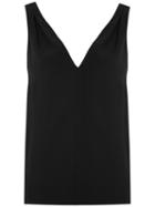 Egrey Tank Top With Pleated Detail - Black