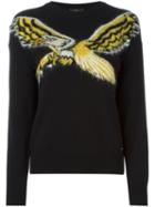 Diesel Eagle Intarsia Sweater, Women's, Size: Medium, Black, Wool/nylon