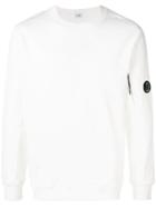 Cp Company Lens Sweatshirt - White