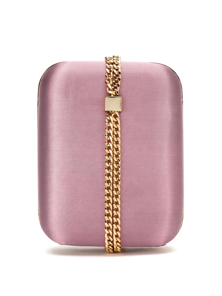 Tufi Duek Satin Clutch - Pink & Purple