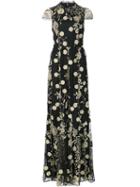 Alice+olivia Floral Print Dress, Women's, Size: 2, Black, Polyester