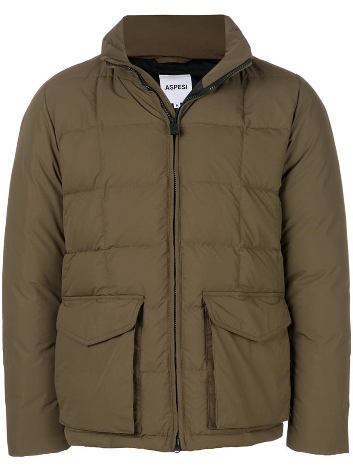 Aspesi Square Quilted Puffer Jacket - Green