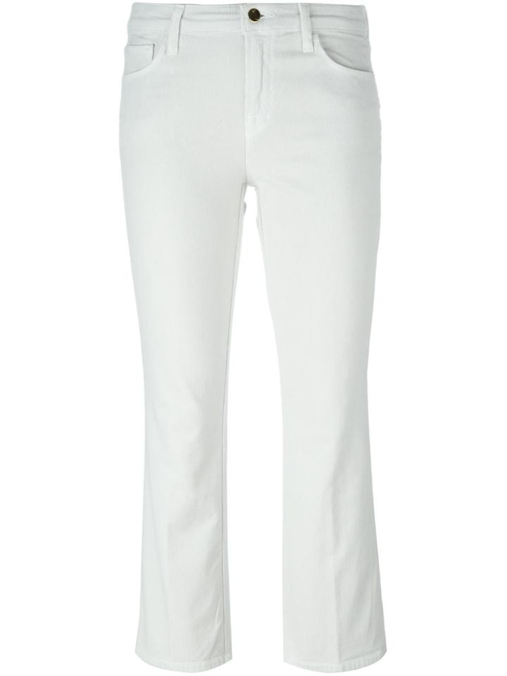 J Brand Flared Cropped Jeans - White