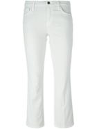 J Brand Flared Cropped Jeans - White