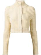 Maison Margiela Cropped Cardigan, Women's, Size: Medium, White, Cotton/polyamide