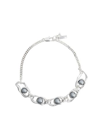 Coup De Coeur Liquid Pearl Necklace - Silver