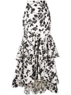 Bambah Floral Ruffle Skirt - White