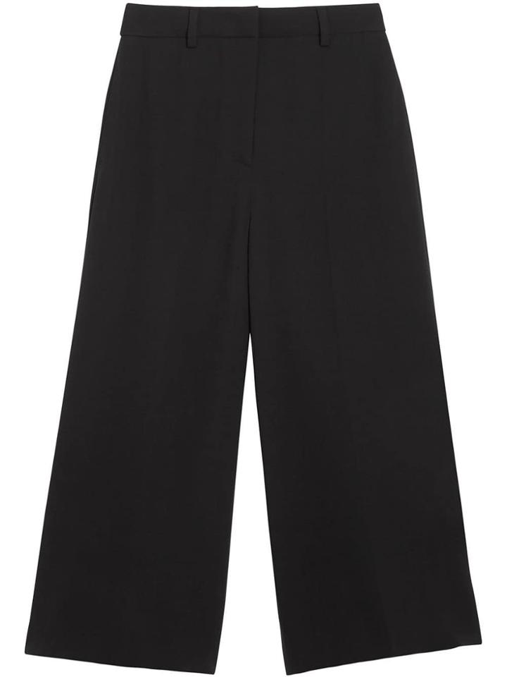 Burberry Silk Wool Tailored Culottes - Black