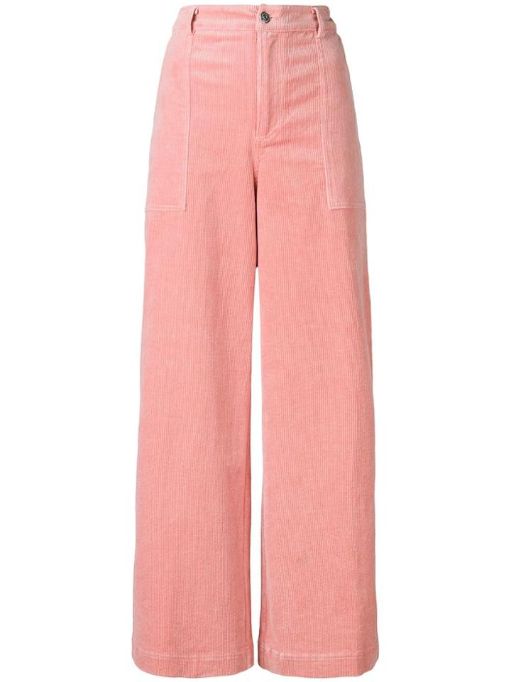 Ganni Ridgewood Corduroy Trousers - Pink