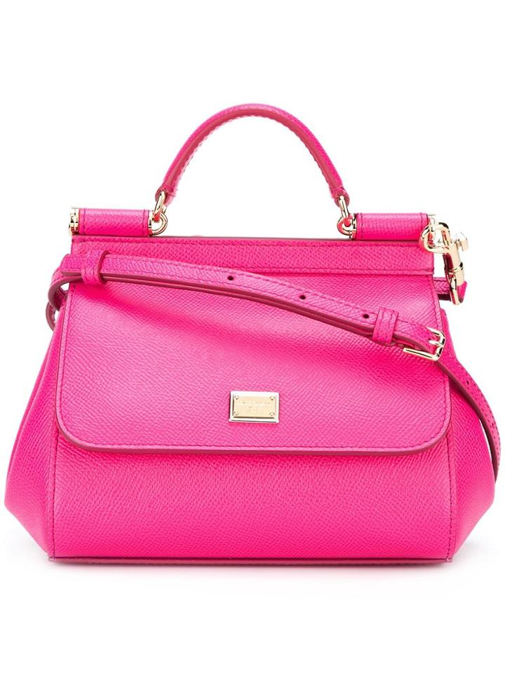 Dolce & Gabbana Small Sicily Shoulder Bag - Pink & Purple