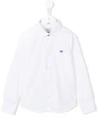 Armani Junior Logo Embroidered Shirt, Boy's, Size: 8 Yrs, White