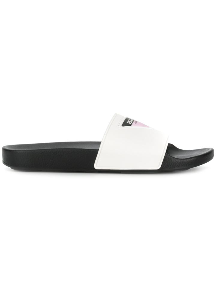 Prada Logo Slides - White