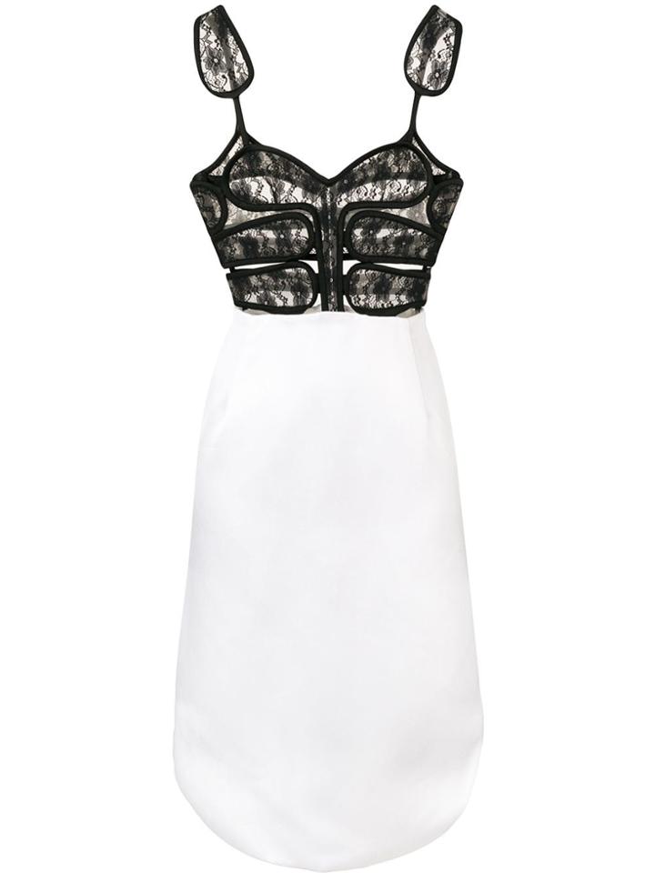 Christopher Kane Lace Crotch Corset Dress - White