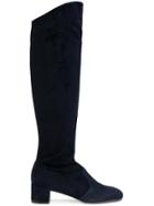 L'autre Chose Panelled Mid-calf Length Boots - Blue