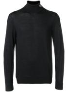 Emporio Armani Turtle-neck Fitted Sweater - Blue