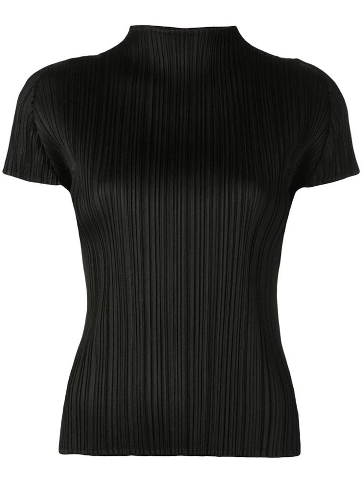 Pleats Please By Issey Miyake High Neck Top - Black