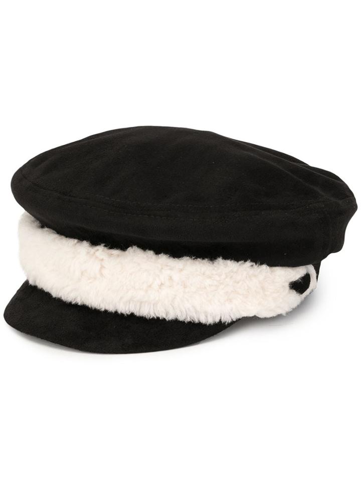 Charlotte Simone Baker Boy Hat - Black