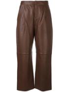 Tony Cohen 'tori' Pants, Women's, Size: 38, Brown, Leather/polyester