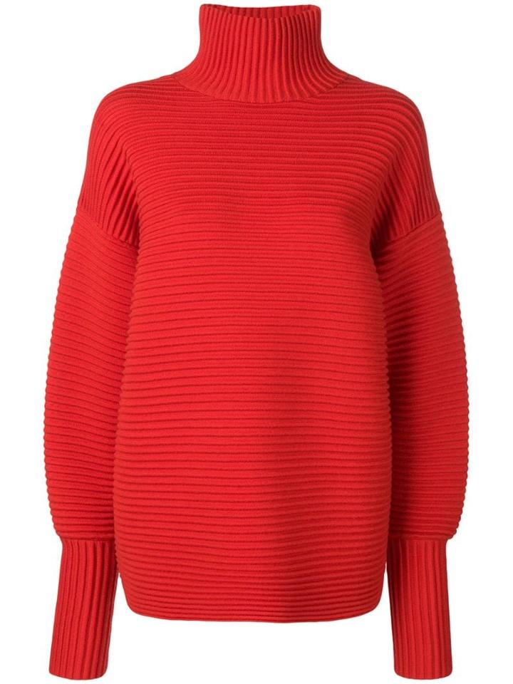 Victoria Victoria Beckham Curved Sleeve Turtleneck - Red