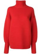 Victoria Victoria Beckham Curved Sleeve Turtleneck - Red