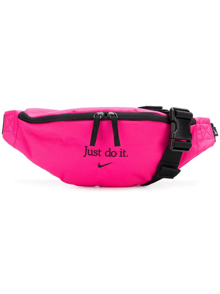 Nike 'just Do It' Belt Bag - Pink & Purple