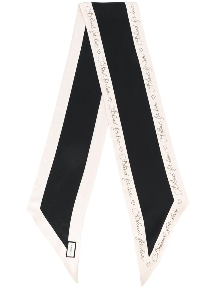 Gucci Blind For Love Scarf, Women's, Black, Silk