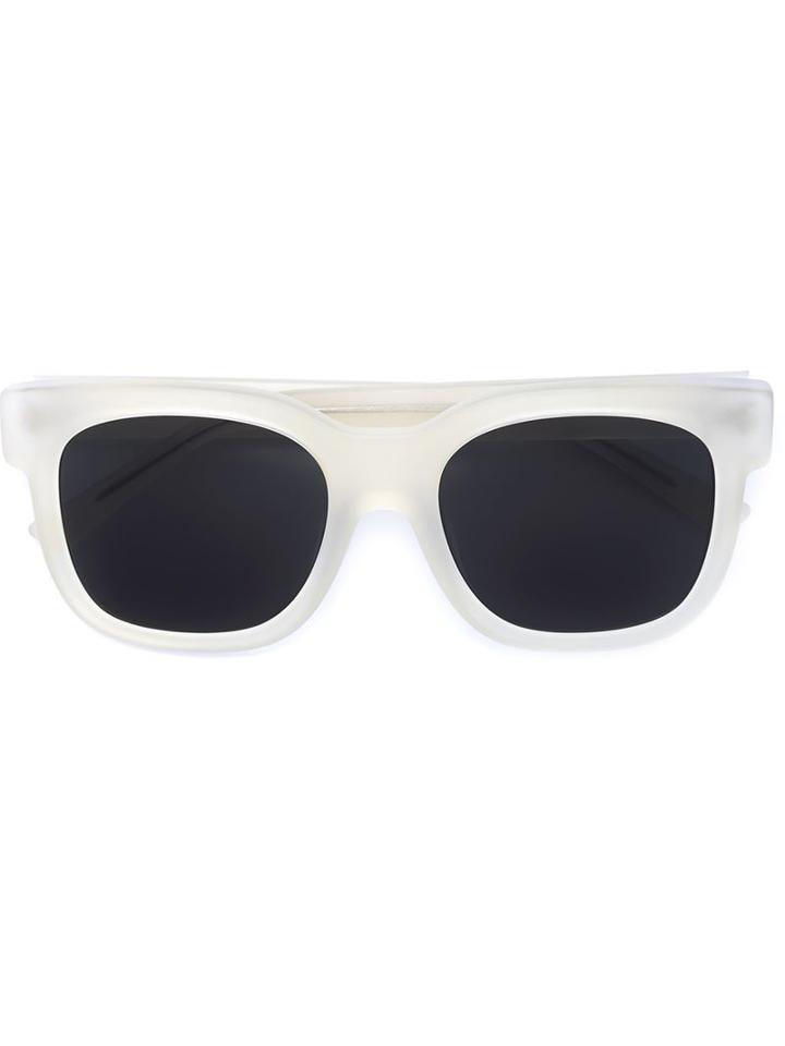 Thierry Lasry Square Frame Sunglasses, Women's, White, Acetate/plastic