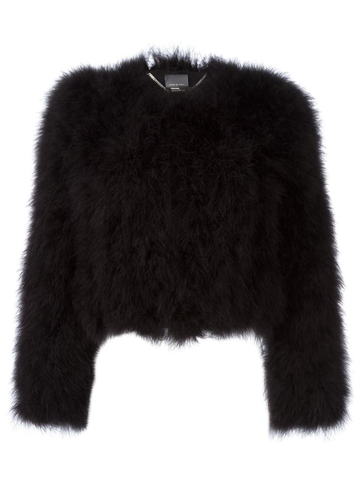 Alexander Mcqueen Oversized Turkey Feather Jacket