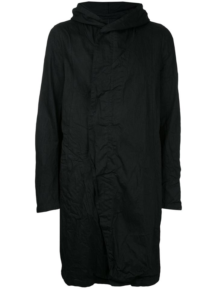 Julius Long Hooded Jacket - Black
