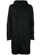 Julius Long Hooded Jacket - Black