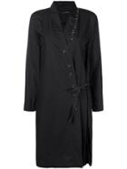Alchemy Longline Wrap Shirt - Black