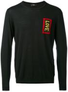 Fendi Love Embroidered Sweater - Black