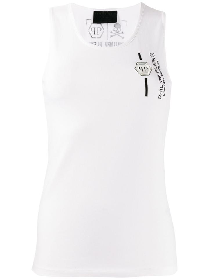 Philipp Plein Logo Tank Top - White
