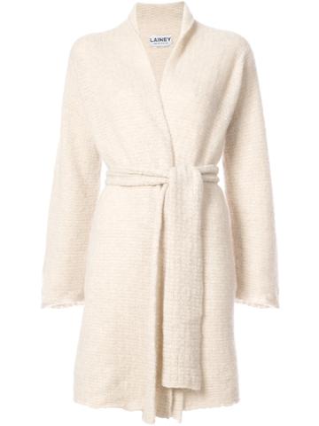 Lainey Keogh Tied Robe Cardi-coat - Nude & Neutrals