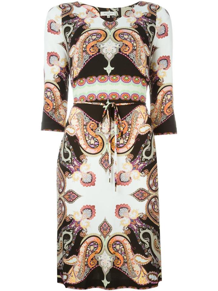 Etro Paisley Print Fitted Dress, Women's, Size: 46, Viscose/spandex/elastane/polyamide/acetate