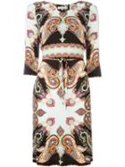 Etro Paisley Print Fitted Dress, Women's, Size: 46, Viscose/spandex/elastane/polyamide/acetate