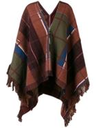 Sonia Rykiel Check Pattern Cape - Brown