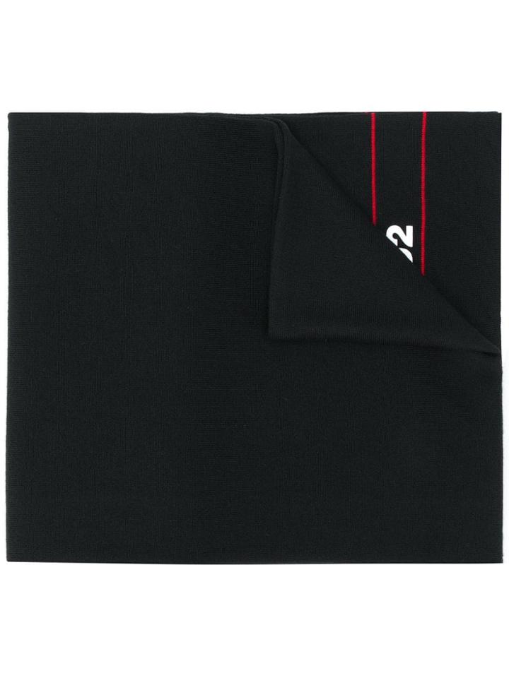 Dsquared2 Logo Print Scarf - Black
