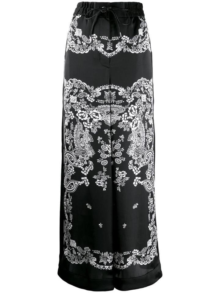 Sacai Bandana Print Palazzo Pants - Black