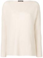 Incentive! Cashmere - Oversized V-neck Jumper - Women - Cashmere - M, Nude/neutrals, Cashmere