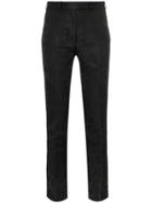 Etro Floral Embossed Slim-leg Trousers - Black